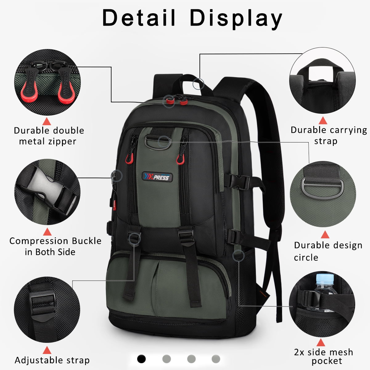 NEW YORK XPRESS A12 Travel Backpack with Multi-Pocket, 17.3 inch Laptop fit, Water Resistant 18"