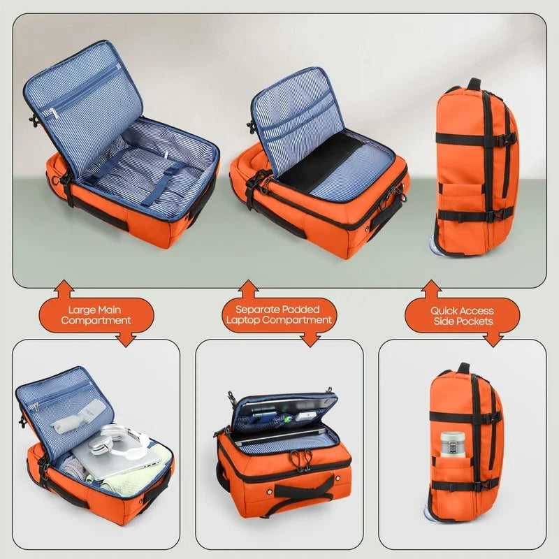 NEW YORK XPRESS 17" Underseat Carry on Luggage Airplane Approved,Water Repellent Softside Travel Suitcase,Lightweight Small Rolling Personal Item Luggage for Short Trip