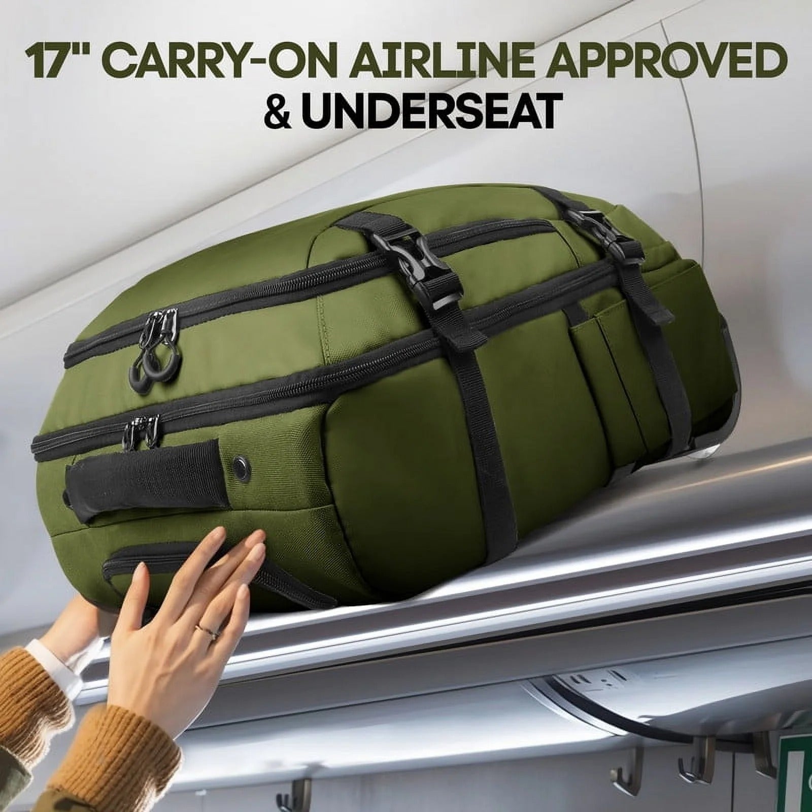 NEW YORK XPRESS 17" Underseat Carry on Luggage Airplane Approved,Water Repellent Softside Travel Suitcase,Lightweight Small Rolling Personal Item Luggage for Short Trip