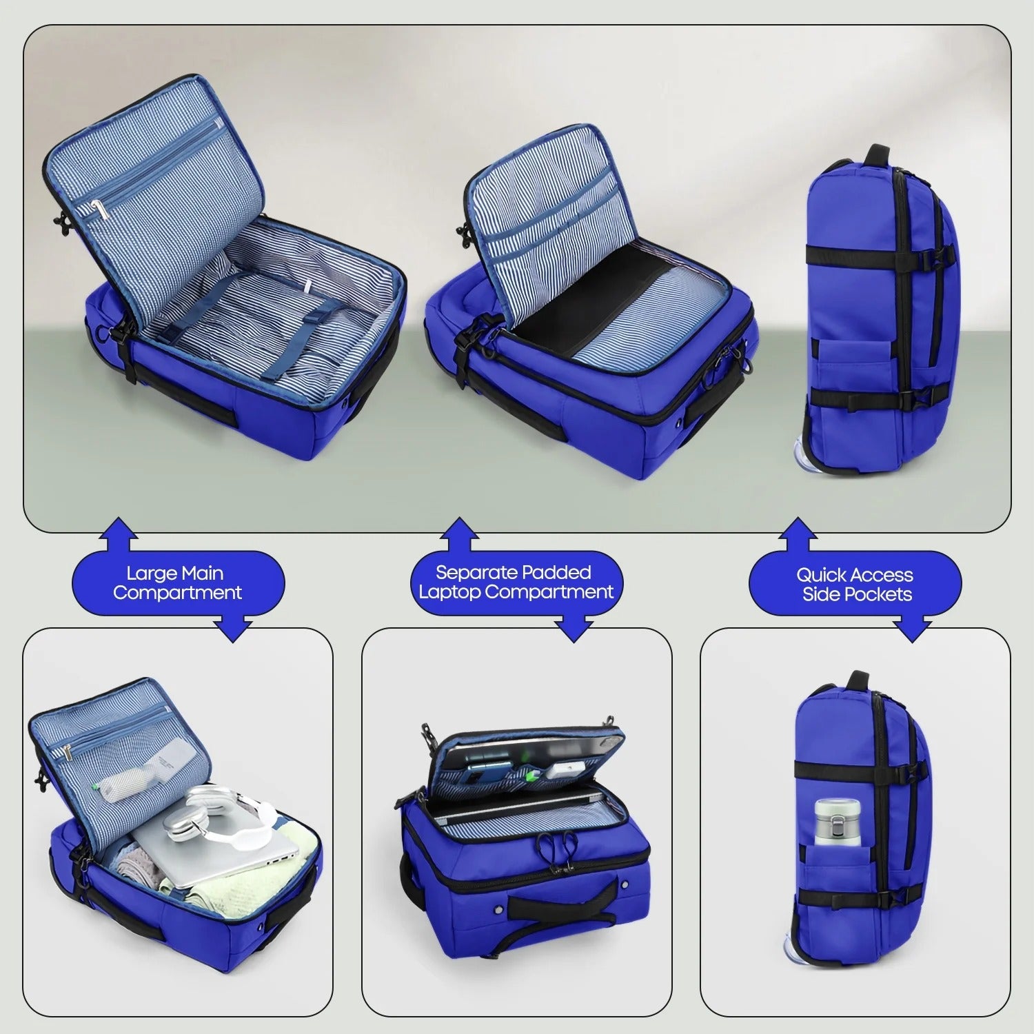 NEW YORK XPRESS 17" Underseat Carry on Luggage Airplane Approved,Water Repellent Softside Travel Suitcase,Lightweight Small Rolling Personal Item Luggage for Short Trip