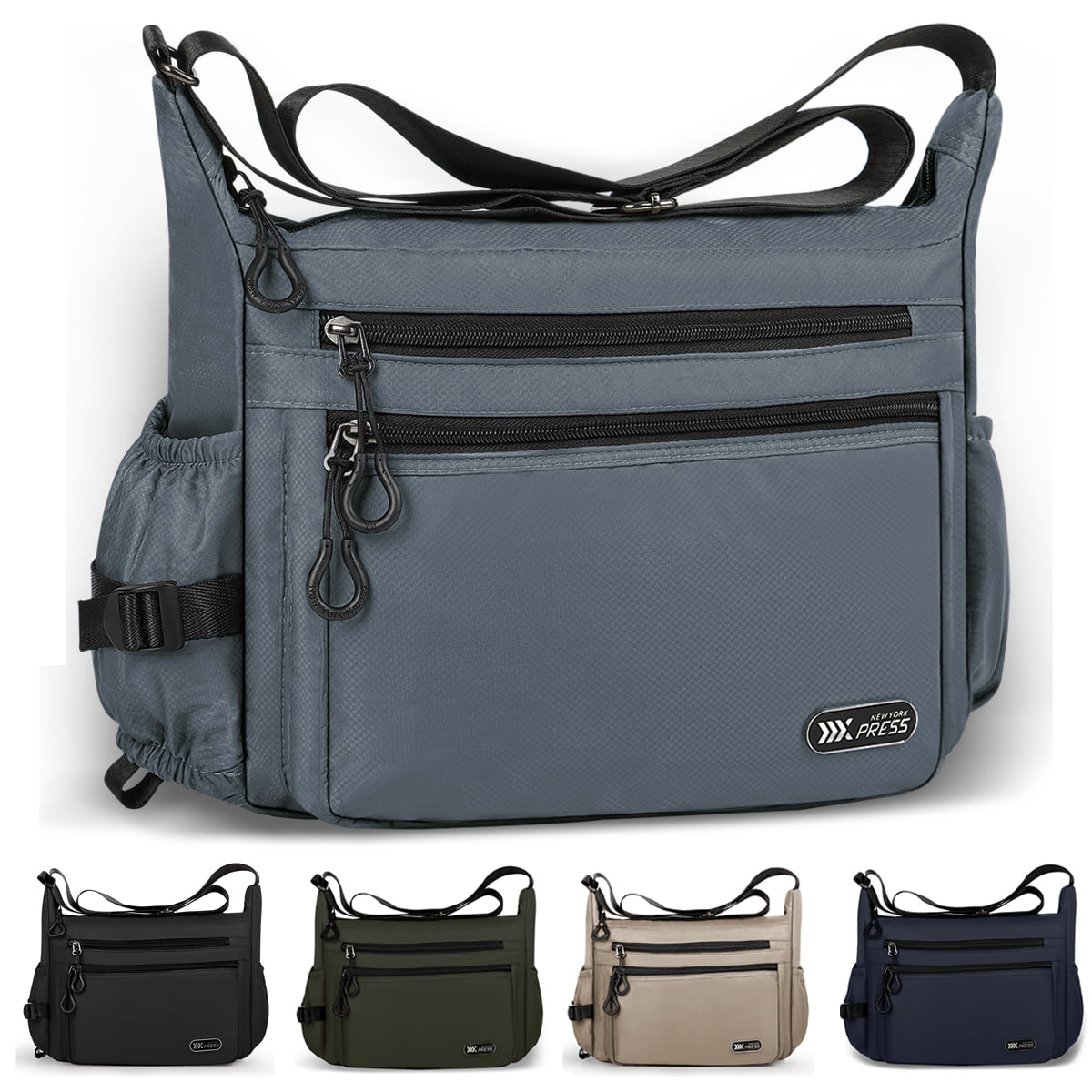 NEW YORK XPRESS Lightweight Crossbody Bag Water Resistant Multi Pocket Shoulder Handbag Casual Travel Purses and Handbags,Suitable for Men & Women