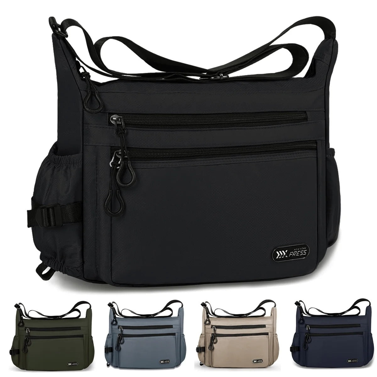 NEW YORK XPRESS Lightweight Crossbody Bag Water Resistant Multi Pocket Shoulder Handbag Casual Travel Purses and Handbags,Suitable for Men & Women