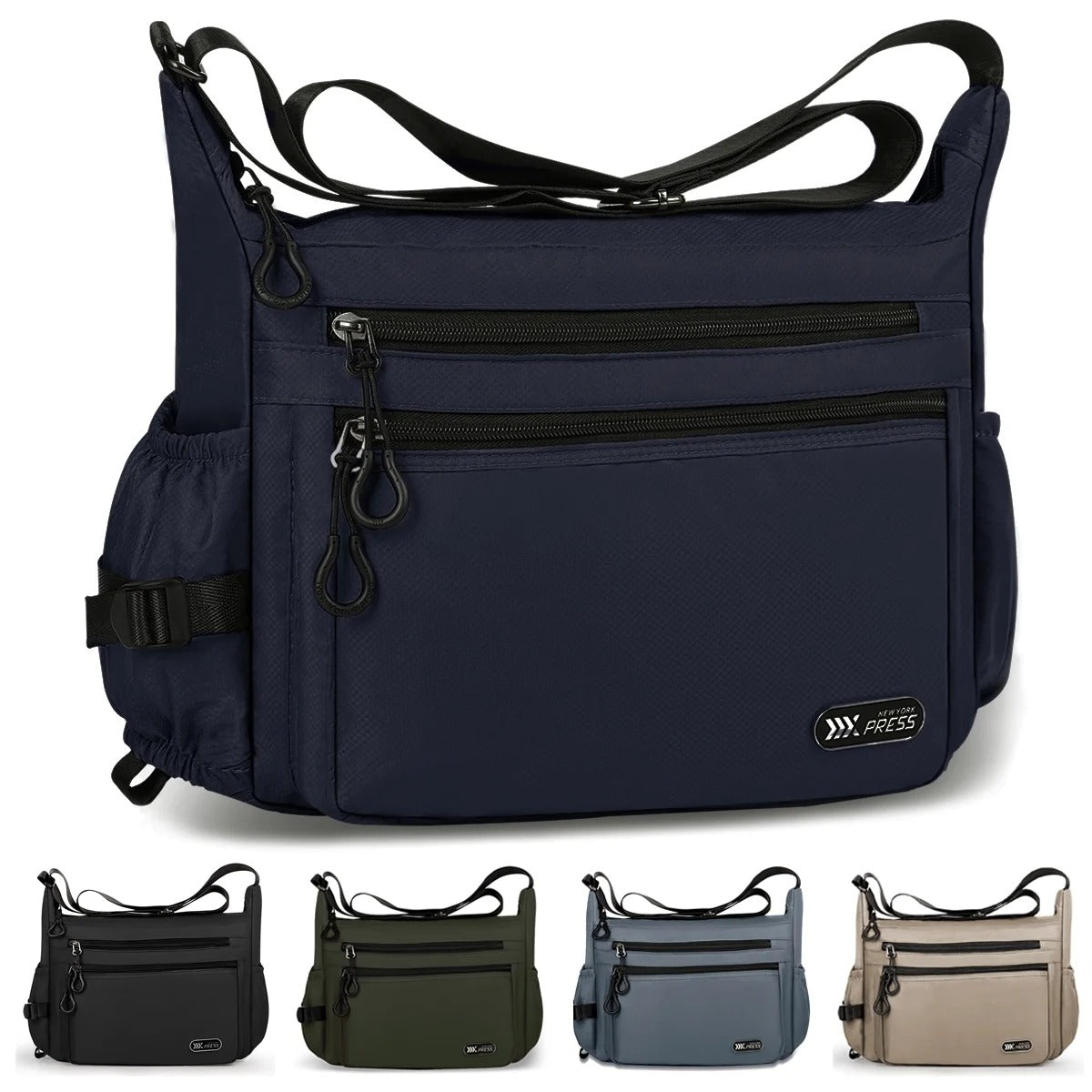 NEW YORK XPRESS Lightweight Crossbody Bag Water Resistant Multi Pocket Shoulder Handbag Casual Travel Purses and Handbags,Suitable for Men & Women