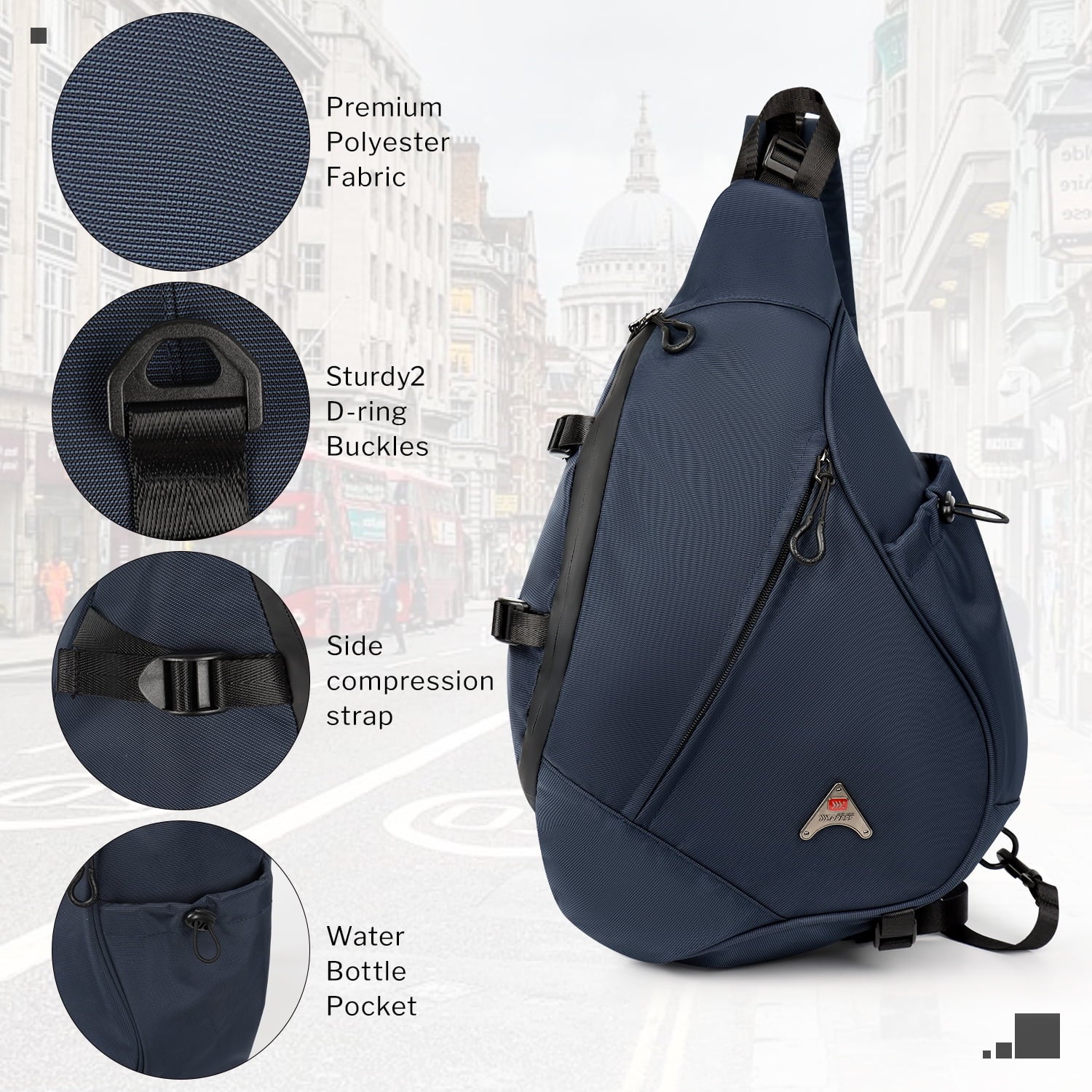 NEW YORK XPRESS Crossbody Sling Bags for Men Women, Waterproof Large Sling Backpack with Adjustable Strap, Lightweight Shoulder Chest Bag Daypack for Travel, Hiking, Sport