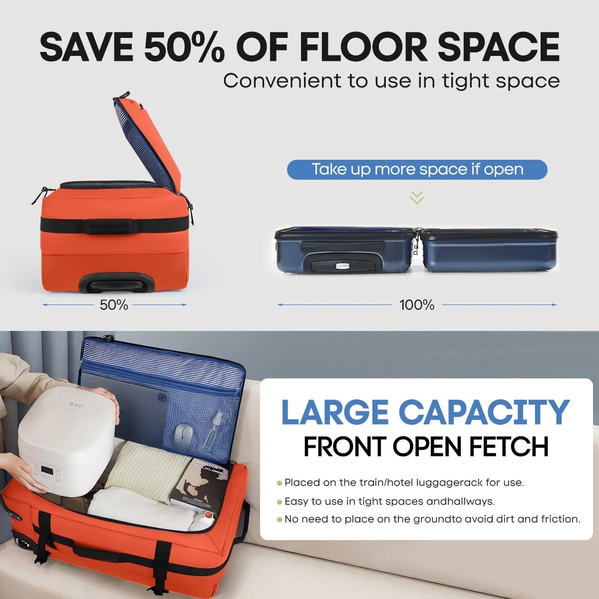 NEW YORK XPRESS TA-069-3PC Luggage, Waterproof Expandable, Soft Shell Suitcase (20", 26", 30")
