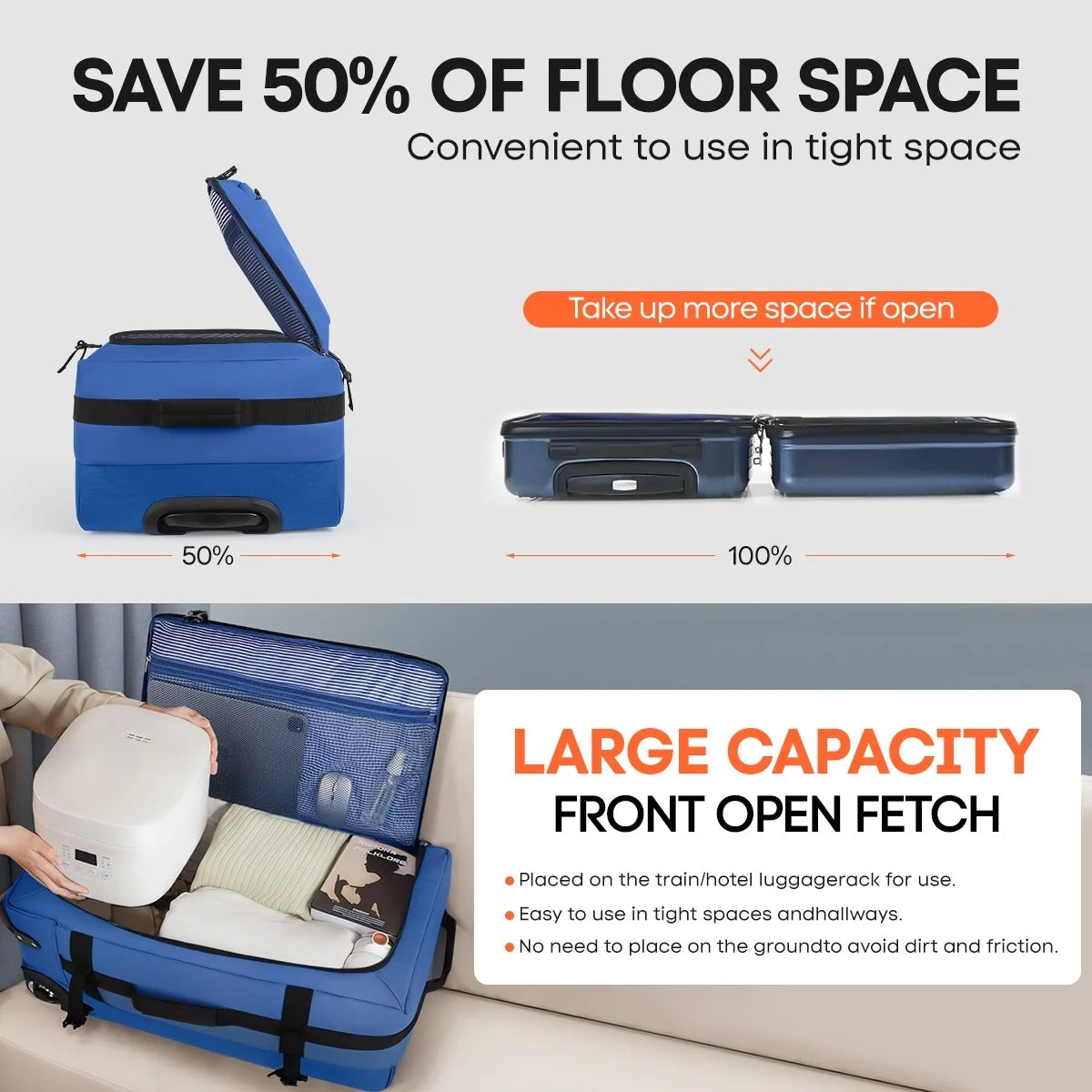 NEW YORK XPRESS TA-069-3PC Luggage, Waterproof Expandable, Soft Shell Suitcase (20", 26", 30")