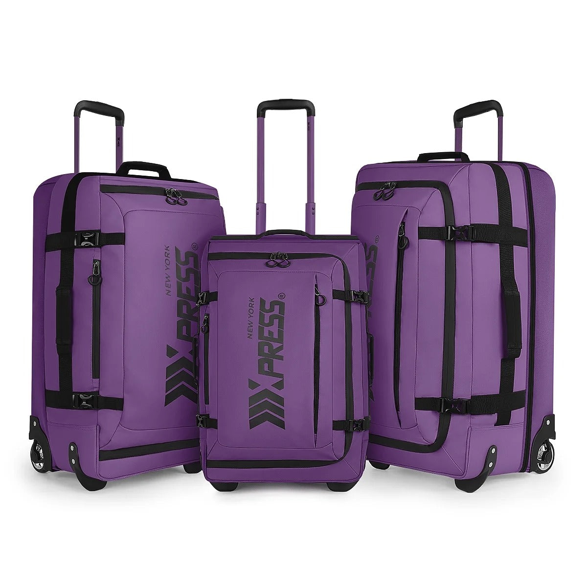 NEW YORK XPRESS TA-069-3PC Luggage, Waterproof Expandable, Soft Shell Suitcase (20", 26", 30")
