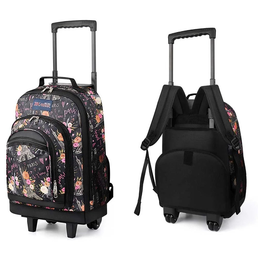 NEW YORK XPRESS JH-2560 / JH-2561, 2 In 1 Travel Backpack,20" Carry On Rolling Wheeled Backpack with Telescopic Handle