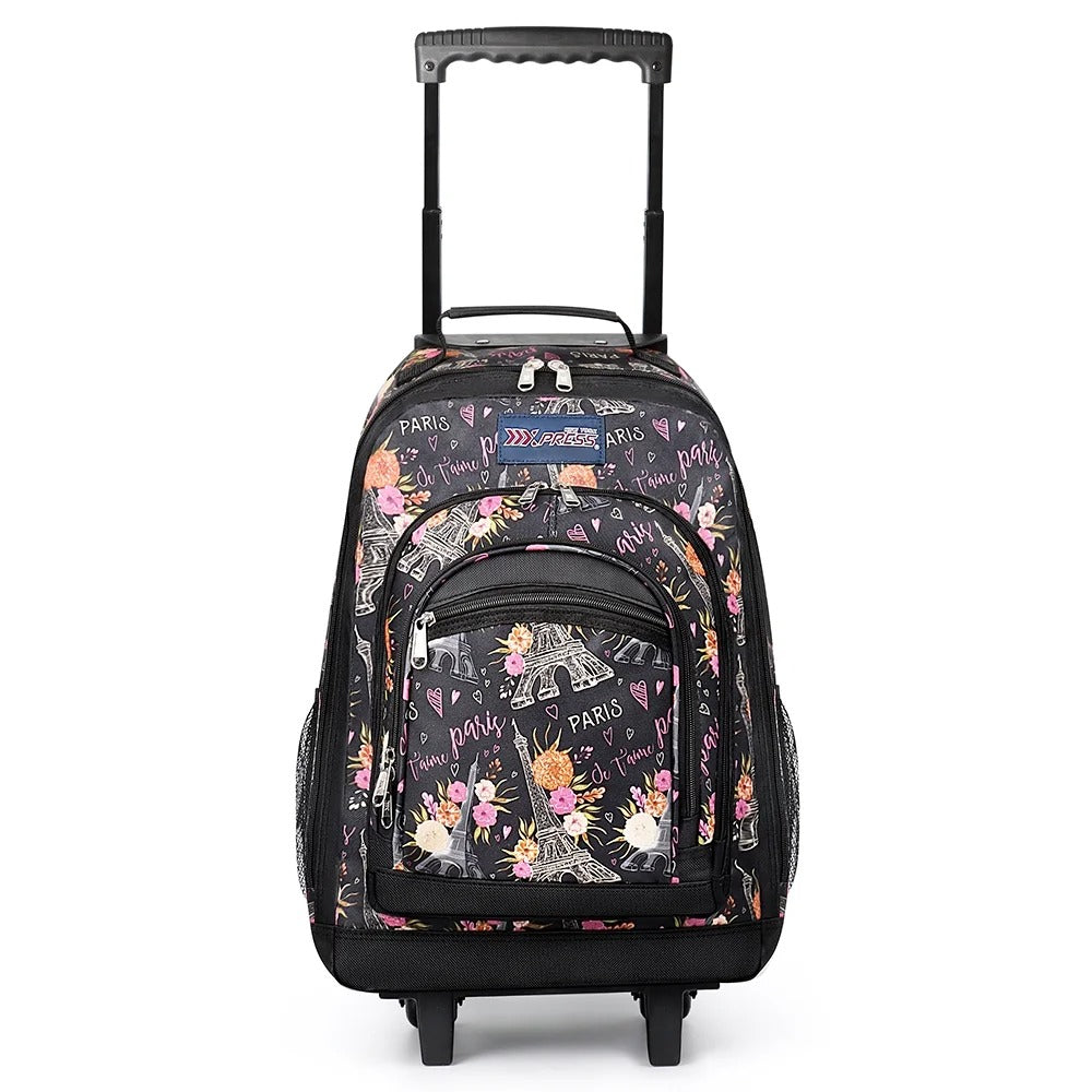 NEW YORK XPRESS JH-2560 / JH-2561, 2 In 1 Travel Backpack,20" Carry On Rolling Wheeled Backpack with Telescopic Handle