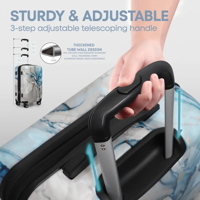NEW YORK XPRESS L-0028 Expandable 3PC Hard Shell Luggage with Spinner Wheels, TSA Lock, ( 20"/24"/28")