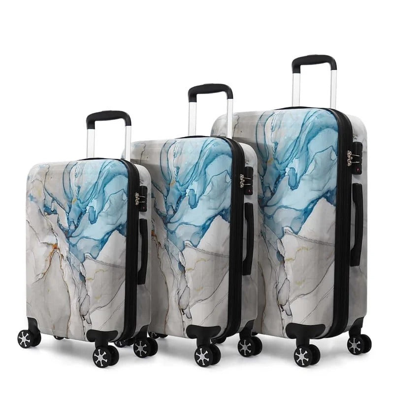 NEW YORK XPRESS L-0028 Expandable 3PC Hard Shell Luggage with Spinner Wheels, TSA Lock, ( 20"/24"/28")