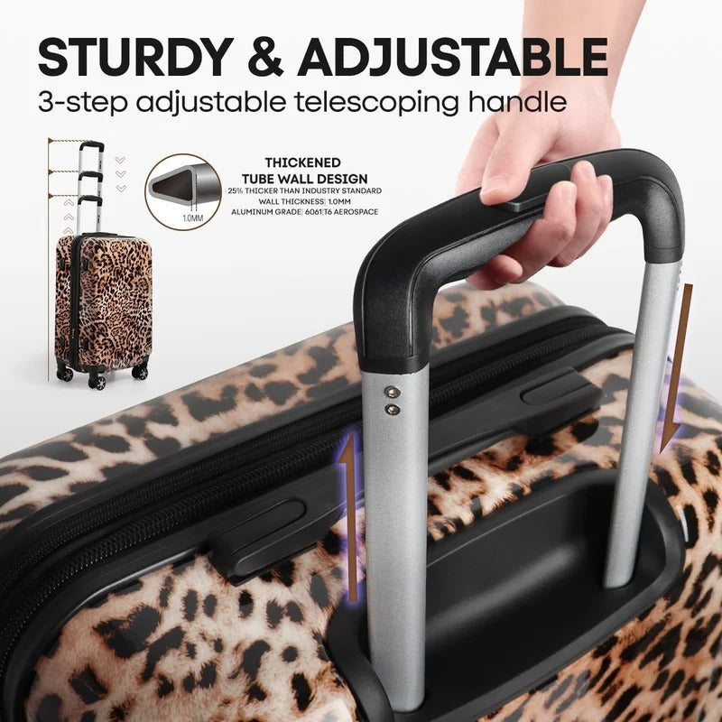 NEW YORK XPRESS L-0028 Expandable 3PC Hard Shell Luggage with Spinner Wheels, TSA Lock, ( 20"/24"/28")
