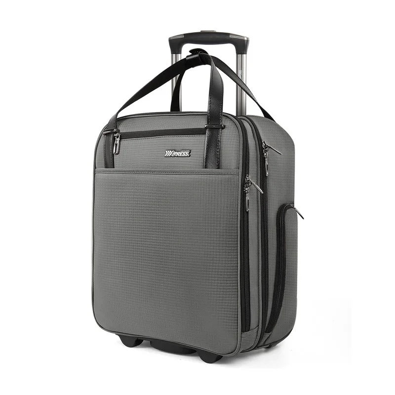 NEW YORK XPRESS XJ-5011 Underseat Soft Carry On Luggage, Rolling Wheels, Lightweight Travel Bag, 16"