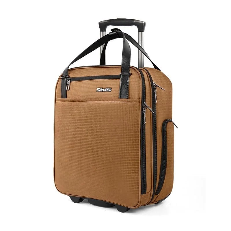 NEW YORK XPRESS XJ-5011 Underseat Soft Carry On Luggage, Rolling Wheels, Lightweight Travel Bag, 16"