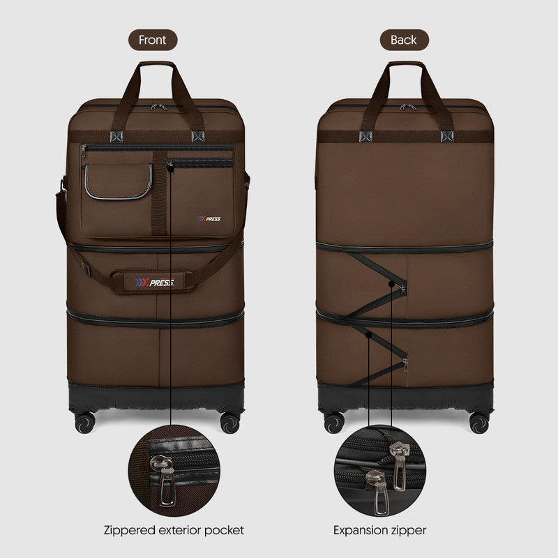 NEW YORK XPRESS JM-36 Collapsible Expandable Luggage Bag Suitcases with Wheels, Hardshell Base Case 36"