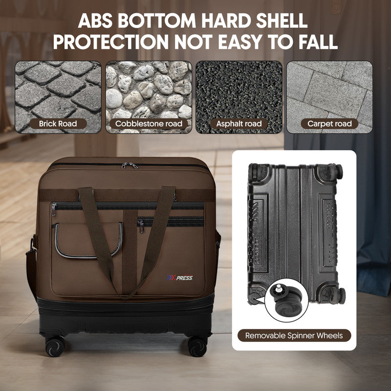 NEW YORK XPRESS JM-36 Collapsible Expandable Luggage Bag Suitcases with Wheels, Hardshell Base Case 36"