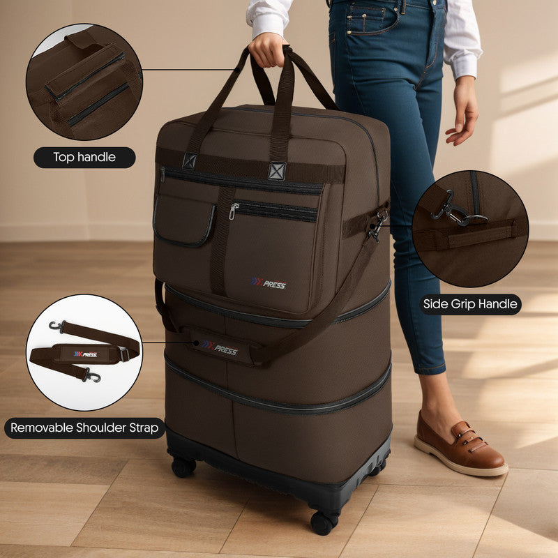 NEW YORK XPRESS JM-36 Collapsible Expandable Luggage Bag Suitcases with Wheels, Hardshell Base Case 36"
