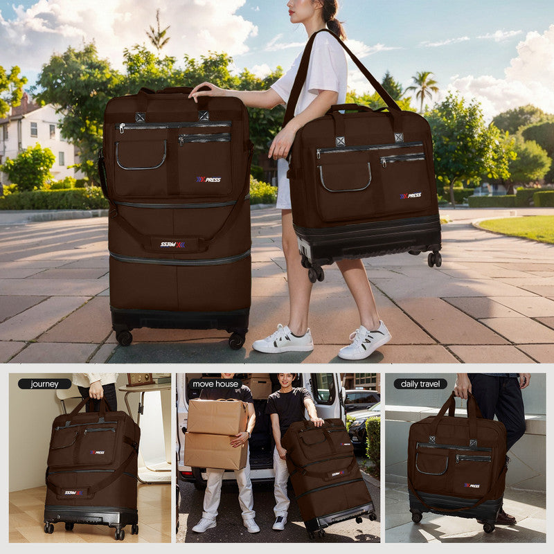 NEW YORK XPRESS JM-36 Collapsible Expandable Luggage Bag Suitcases with Wheels, Hardshell Base Case 36"