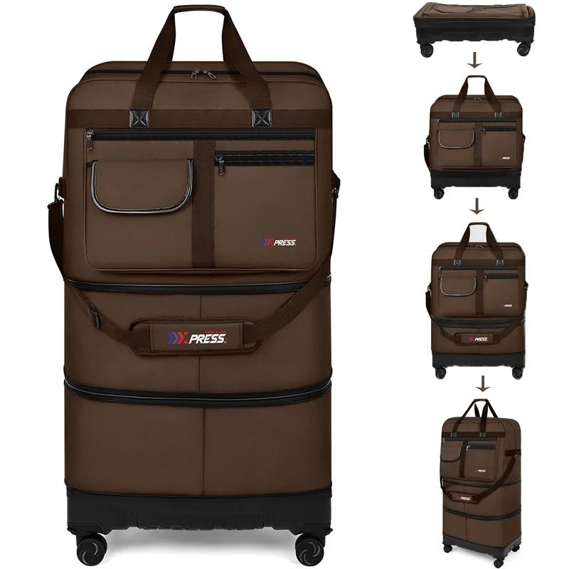 NEW YORK XPRESS JM-36 Collapsible Expandable Luggage Bag Suitcases with Wheels, Hardshell Base Case 36"