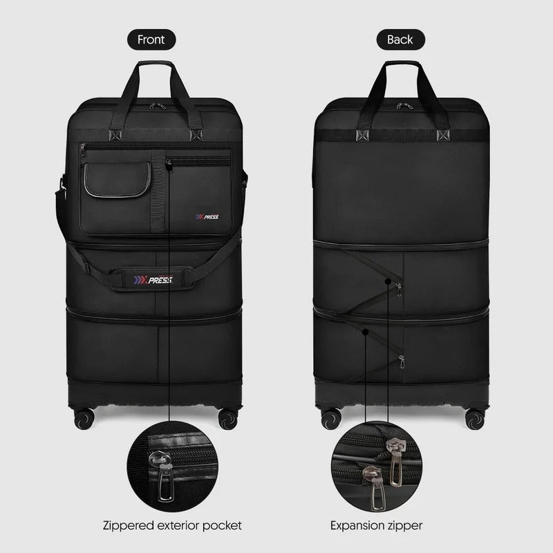 NEW YORK XPRESS JM-36 Collapsible Expandable Luggage Bag Suitcases with Wheels, Hardshell Base Case 36"