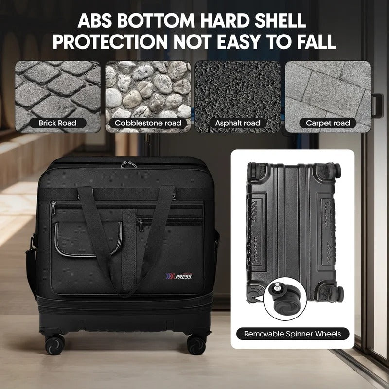 NEW YORK XPRESS JM-36 Collapsible Expandable Luggage Bag Suitcases with Wheels, Hardshell Base Case 36"