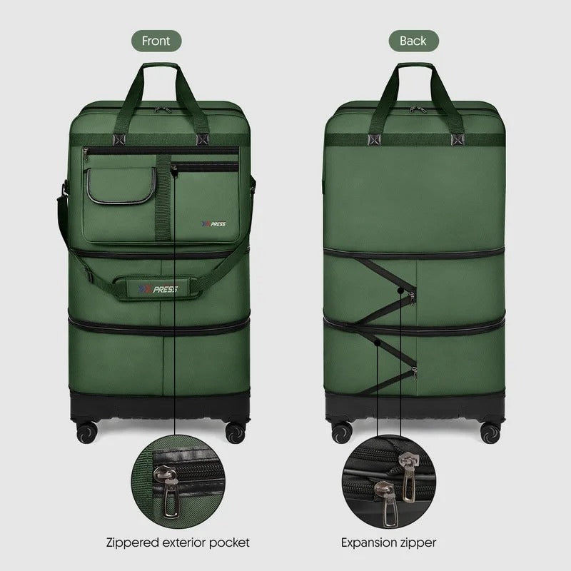 NEW YORK XPRESS JM-36 Collapsible Expandable Luggage Bag Suitcases with Wheels, Hardshell Base Case 36"