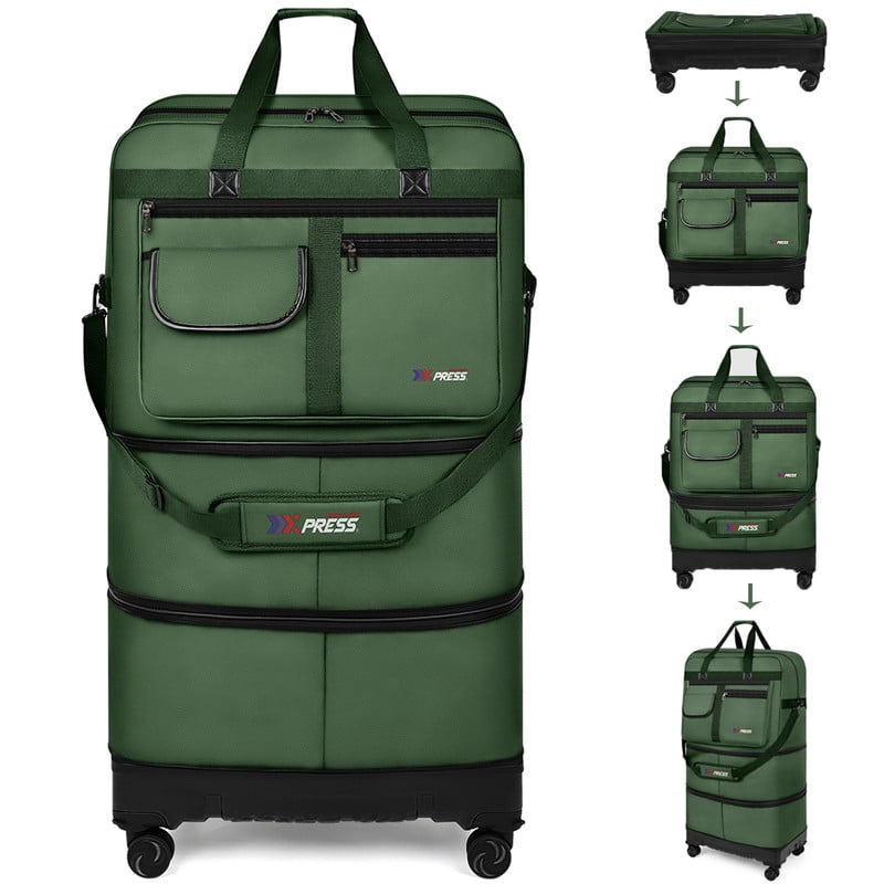 NEW YORK XPRESS JM-36 Collapsible Expandable Luggage Bag Suitcases with Wheels, Hardshell Base Case 36"