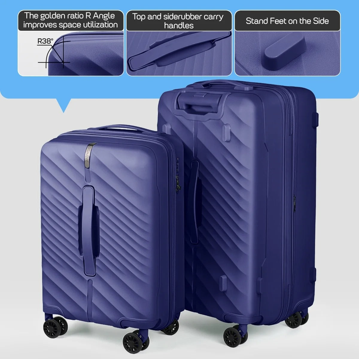New York Xpress DQ-135 Luggage with Spinner Wheels, Hardshell Expandable with TSA Lock