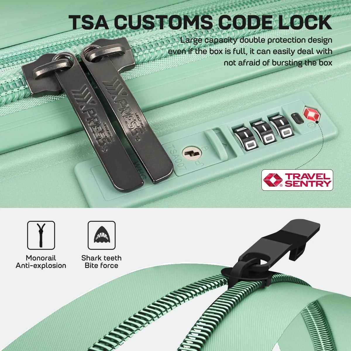 New York Xpress DQ-135 Luggage with Spinner Wheels, Hardshell Expandable with TSA Lock