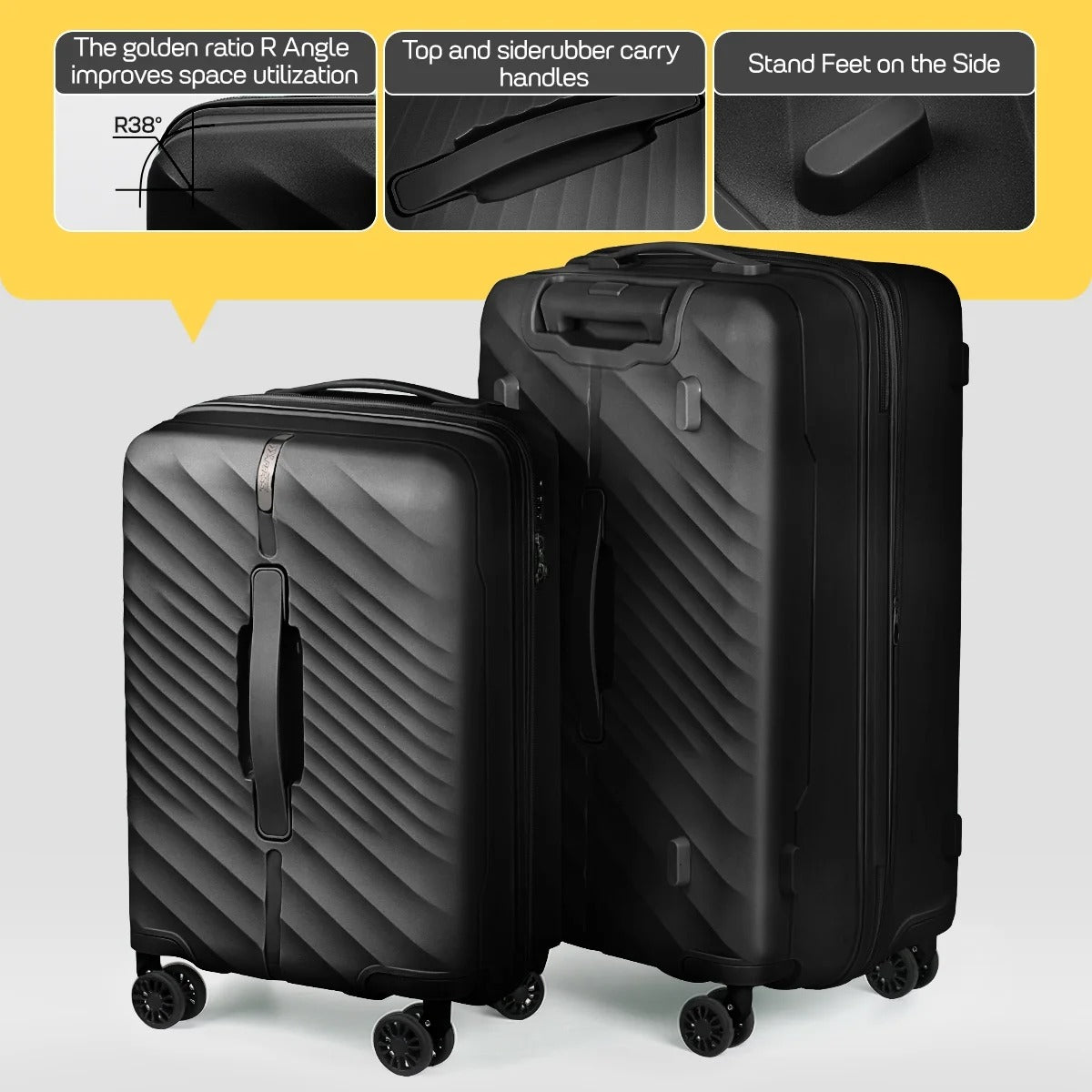 New York Xpress DQ-135 Luggage with Spinner Wheels, Hardshell Expandable with TSA Lock