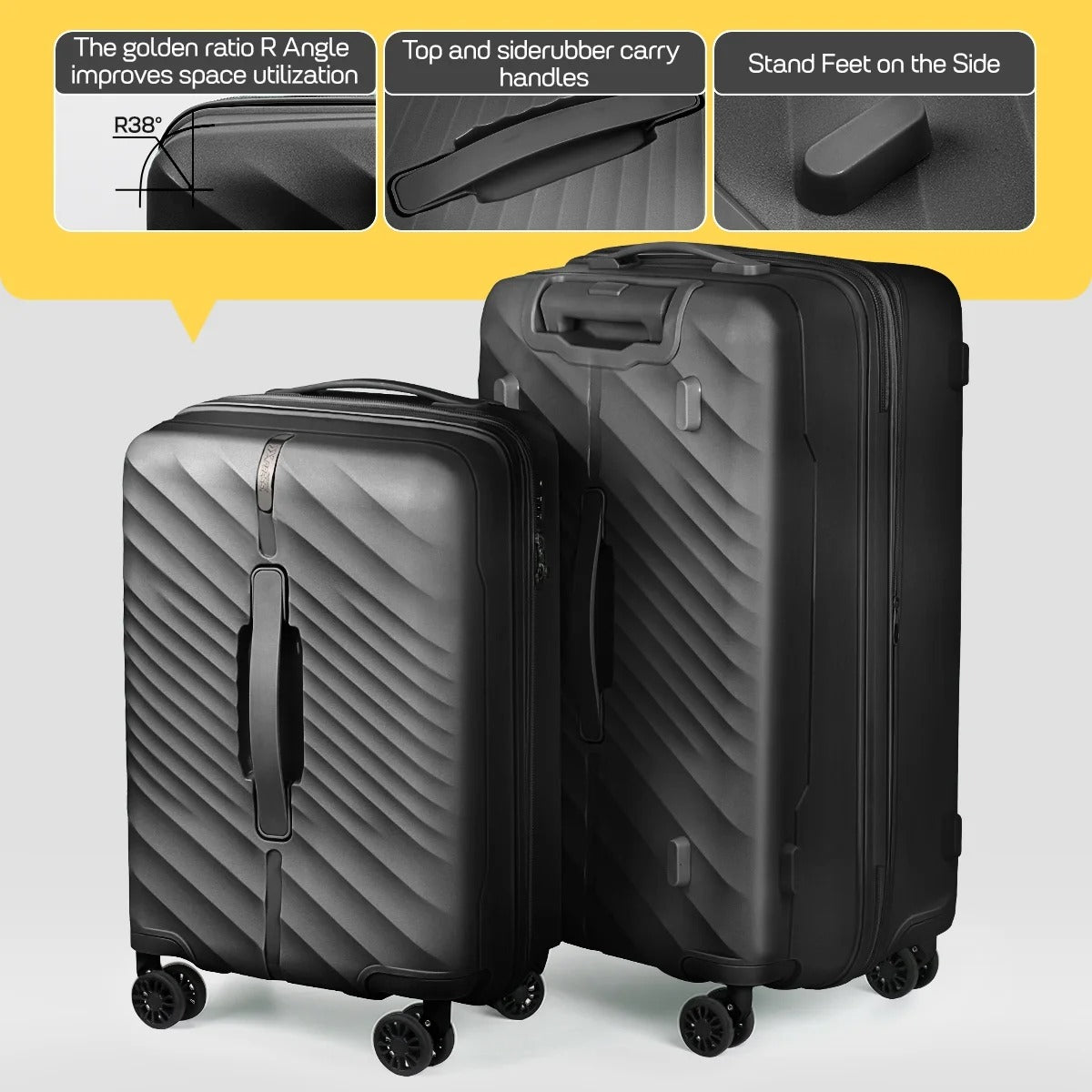 New York Xpress DQ-135 Luggage with Spinner Wheels, Hardshell Expandable with TSA Lock