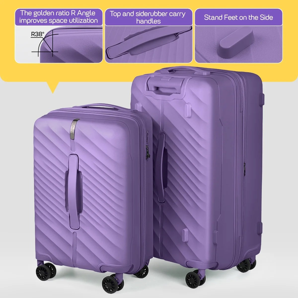 New York Xpress DQ-135 Luggage with Spinner Wheels, Hardshell Expandable with TSA Lock