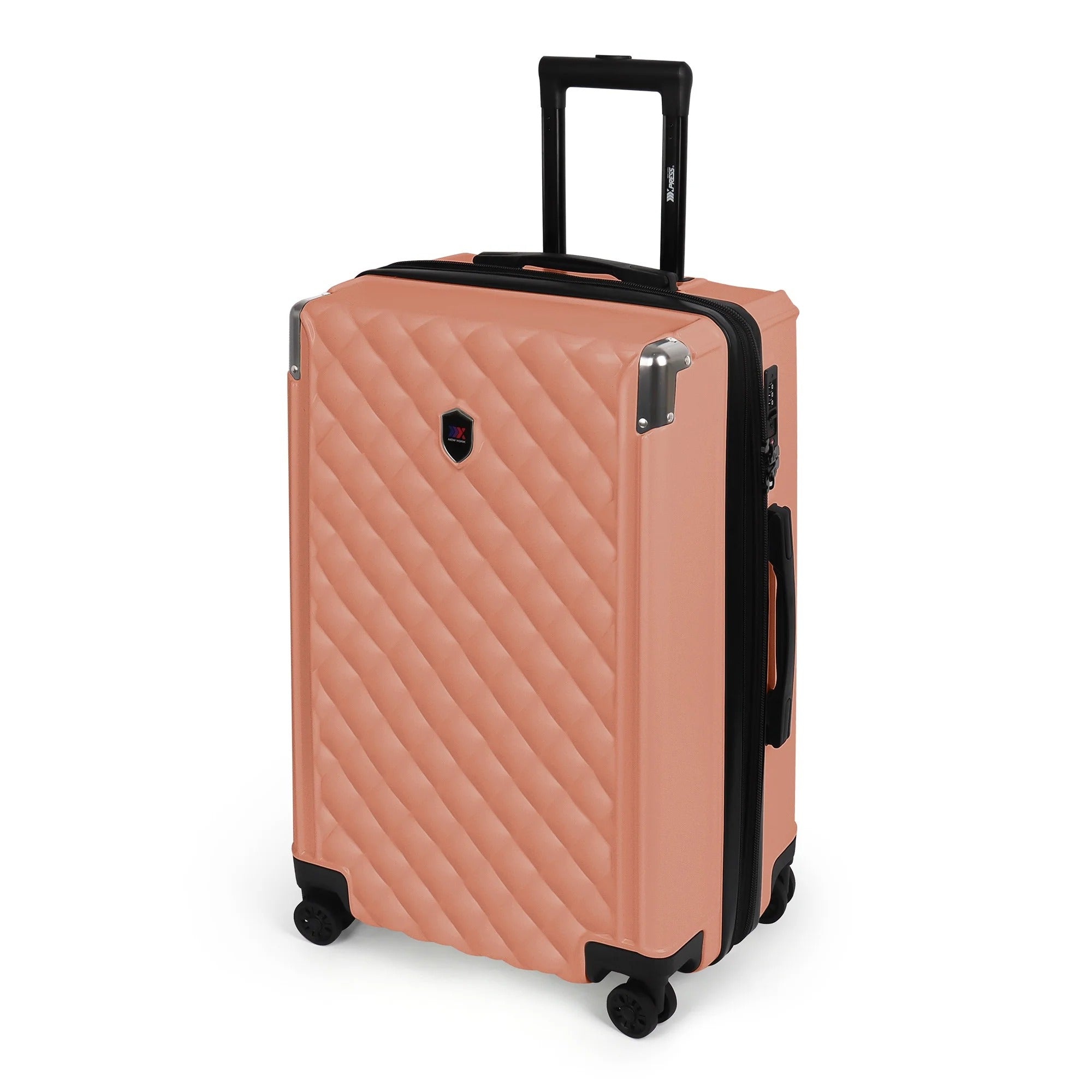 NEW YORK XPRESS WD-576 ABS Hard-shell Expandable Suitcase with Spinner Wheels and TSA Lock
