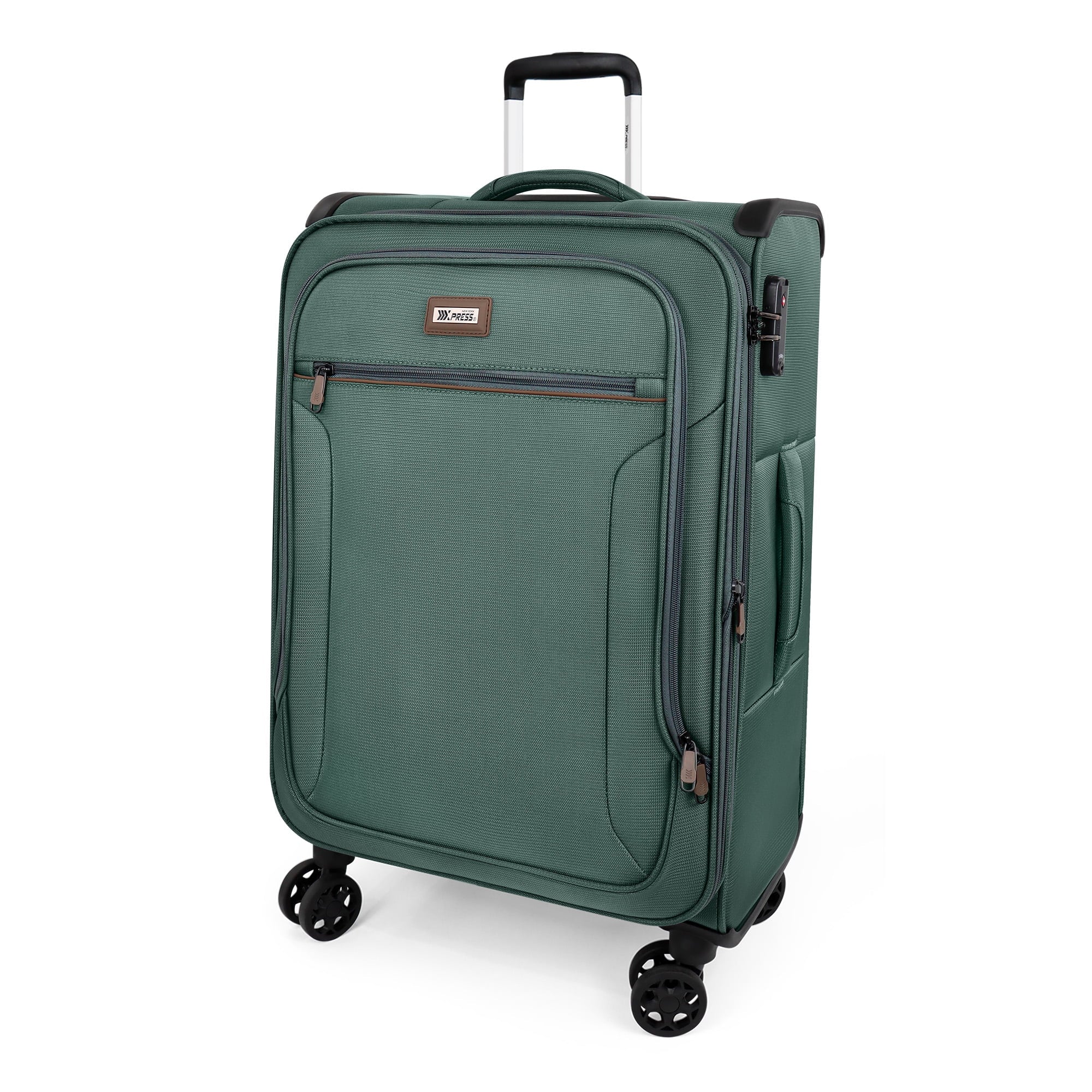 NEW YORK XPRESS XJ-1907 Expandable Soft Shell Spinner Suitcase with TSA Lock, Durable Lightweight Travel Case