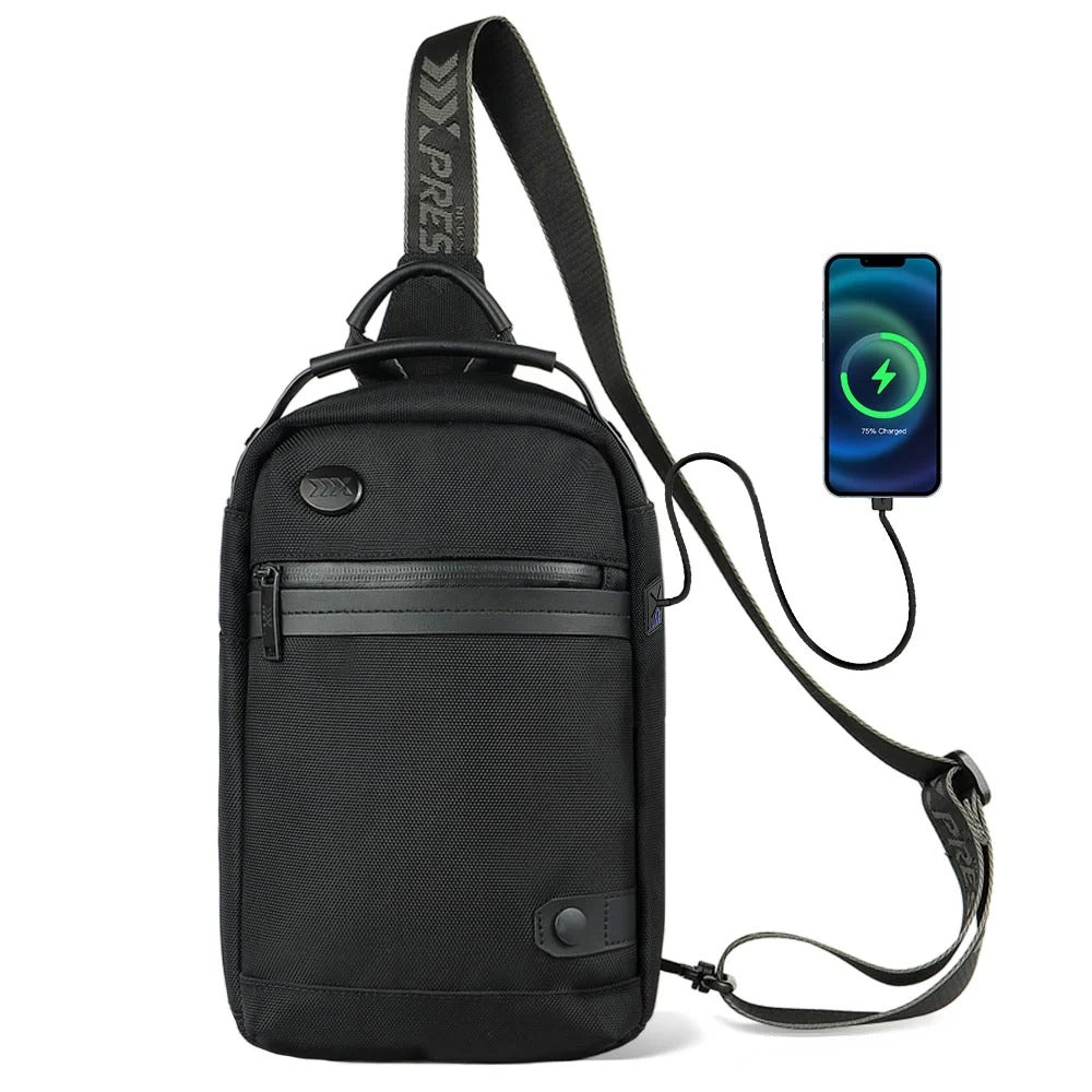 NEW YORK XPRESS Sling Bags for Men Women-Waterproof Lightweigh Sling Backpack with Water Bottle Holder-Crossbody Chest Bag for Daily Travel Hiking