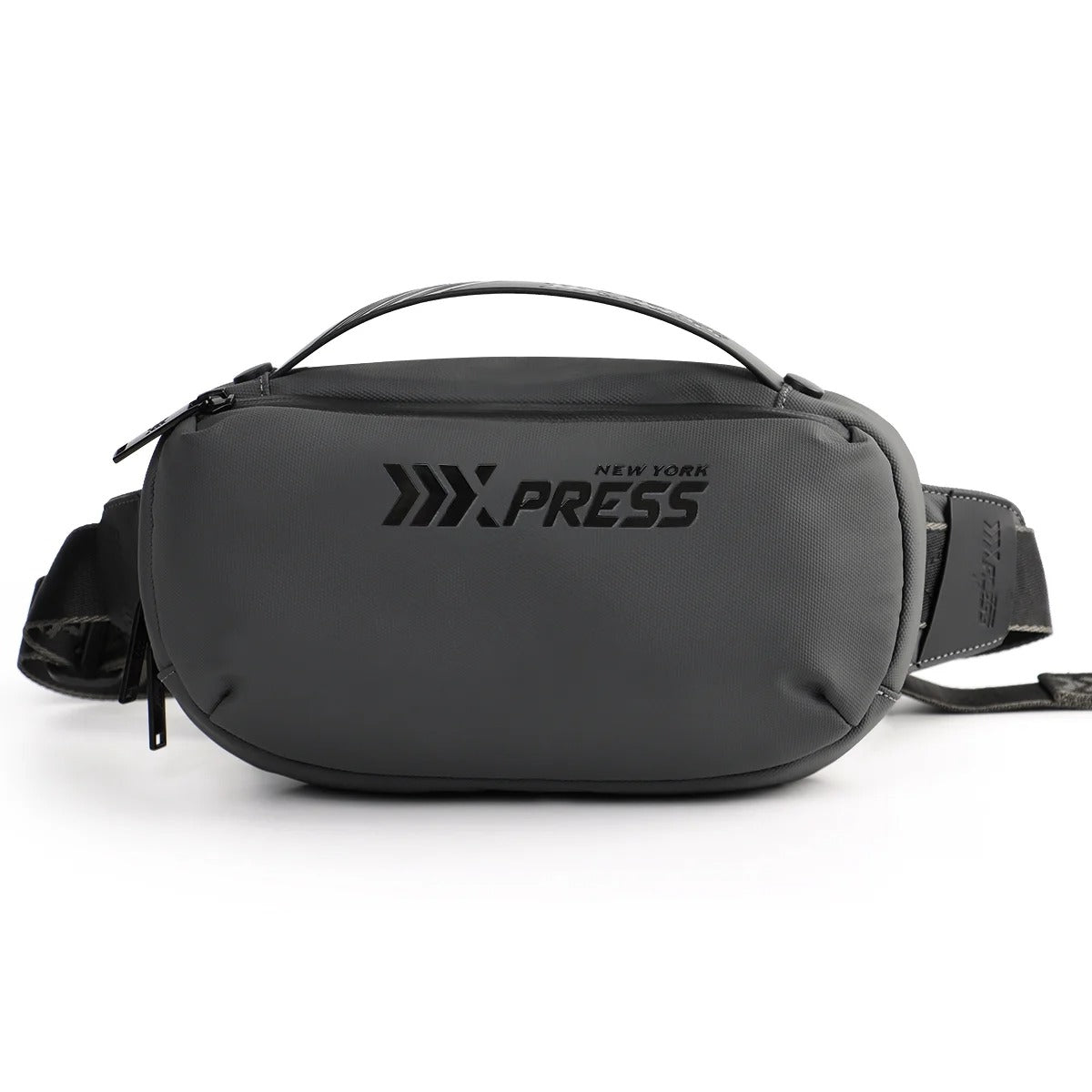 NEW YORK XPRESS Crossbody Fanny Pack for Men, Waterproof Waist Bag with 3 Zipper Pockets & Handle, Anti Theft Chest Bag for Travel Walking Running Hiking Use