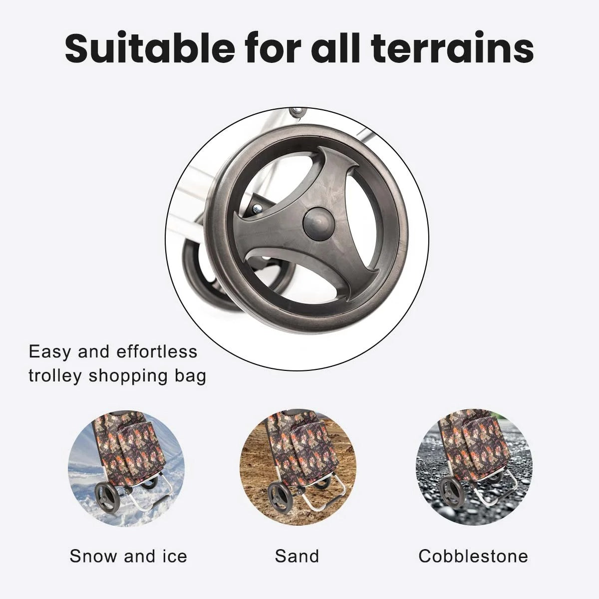 NEW YORK XPRESS 2 in 1 Shopping Carts for Groceries, Folding Shopping Cart with Wheels & Waterproof Removable Bag, Folding Hand Truck Dolly