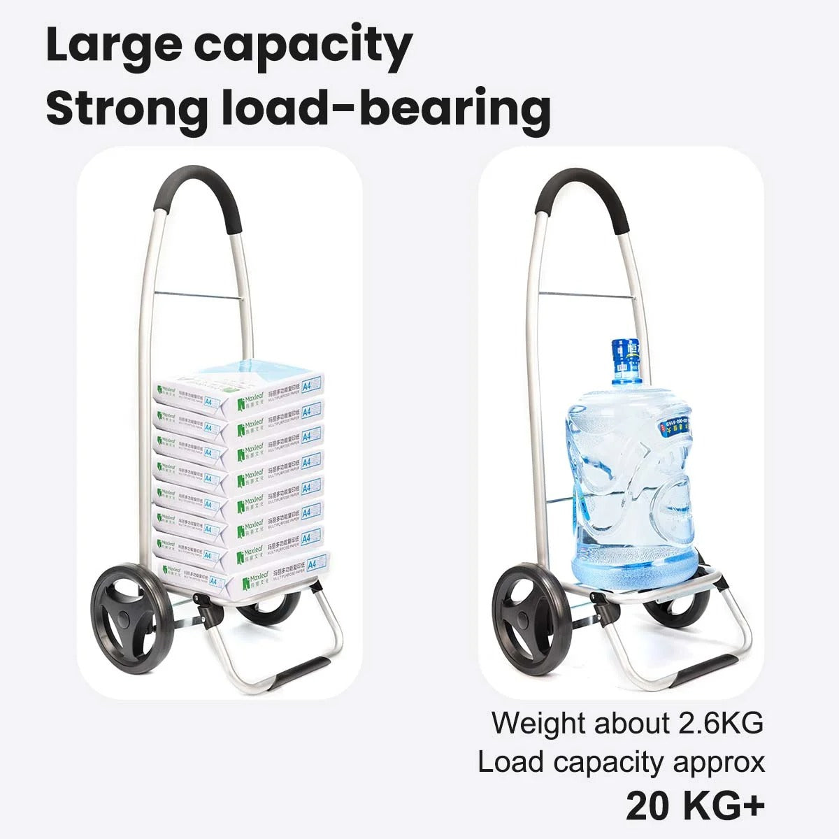 NEW YORK XPRESS 2 in 1 Shopping Carts for Groceries, Folding Shopping Cart with Wheels & Waterproof Removable Bag, Folding Hand Truck Dolly