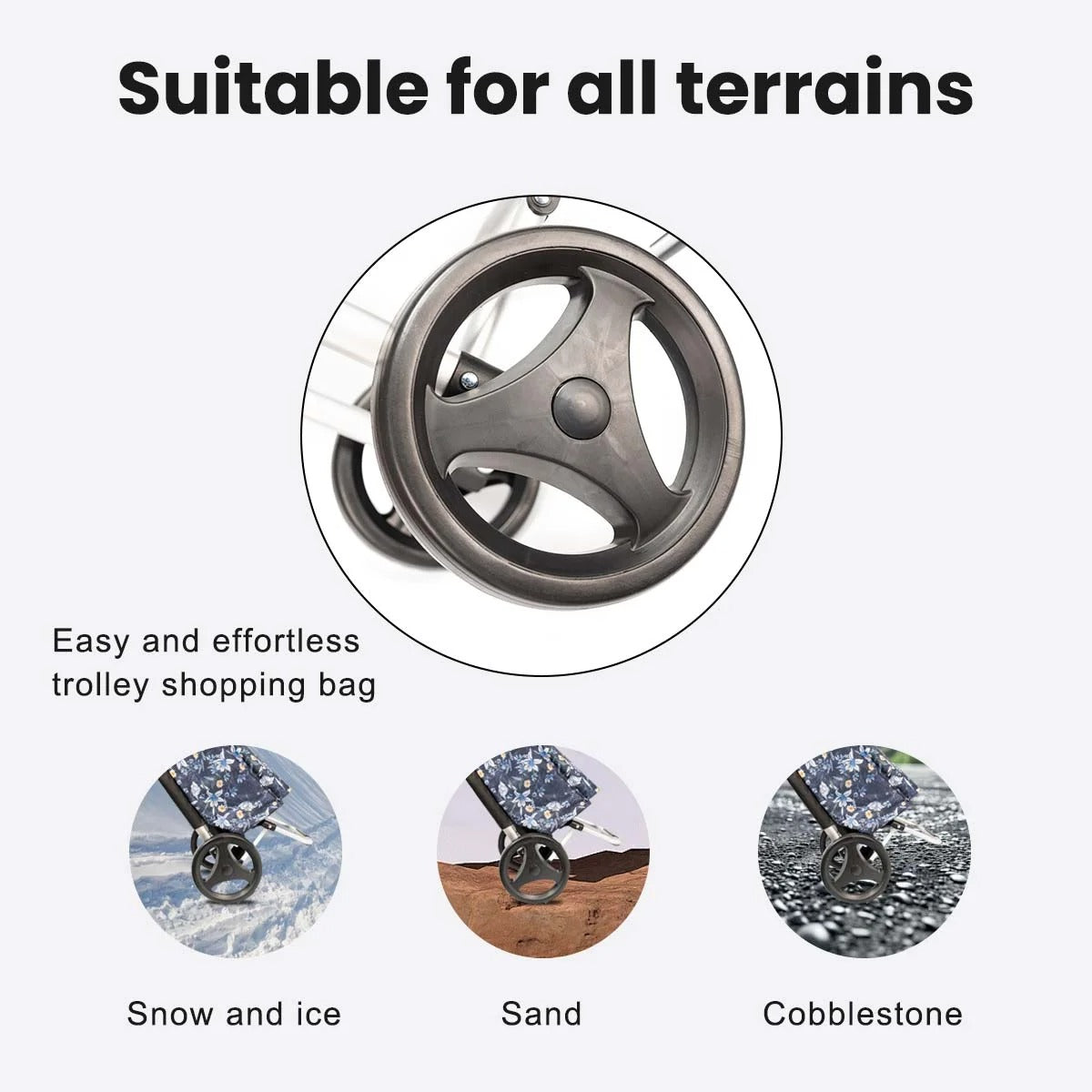 NEW YORK XPRESS 2 in 1 Shopping Carts for Groceries, Folding Shopping Cart with Wheels & Waterproof Removable Bag, Folding Hand Truck Dolly