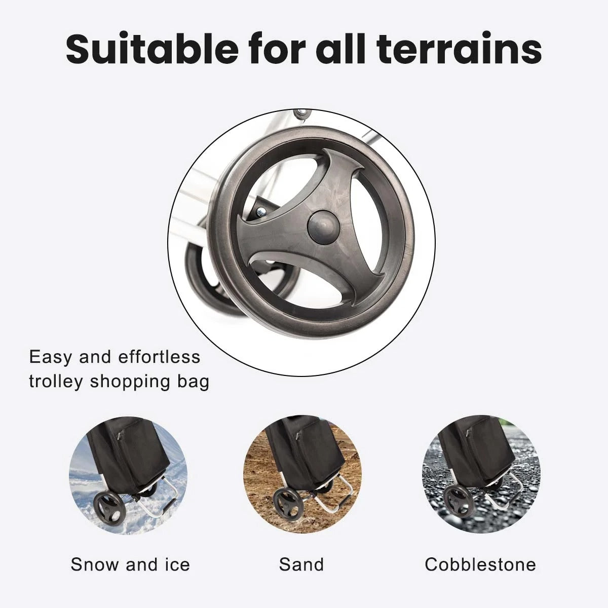 NEW YORK XPRESS 2 in 1 Shopping Carts for Groceries, Folding Shopping Cart with Wheels & Waterproof Removable Bag, Folding Hand Truck Dolly