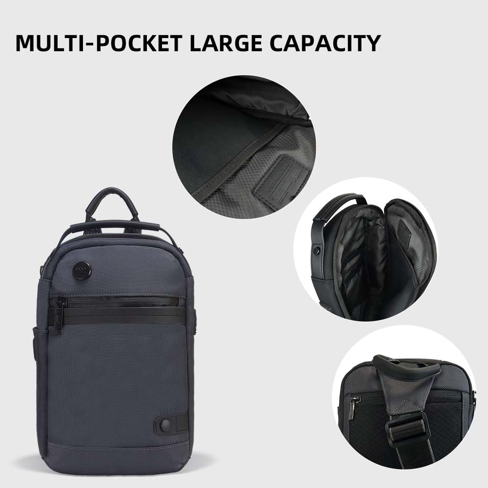 NEW YORK XPRESS Sling Bags for Men Women-Waterproof Lightweigh Sling Backpack with Water Bottle Holder-Crossbody Chest Bag for Daily Travel Hiking