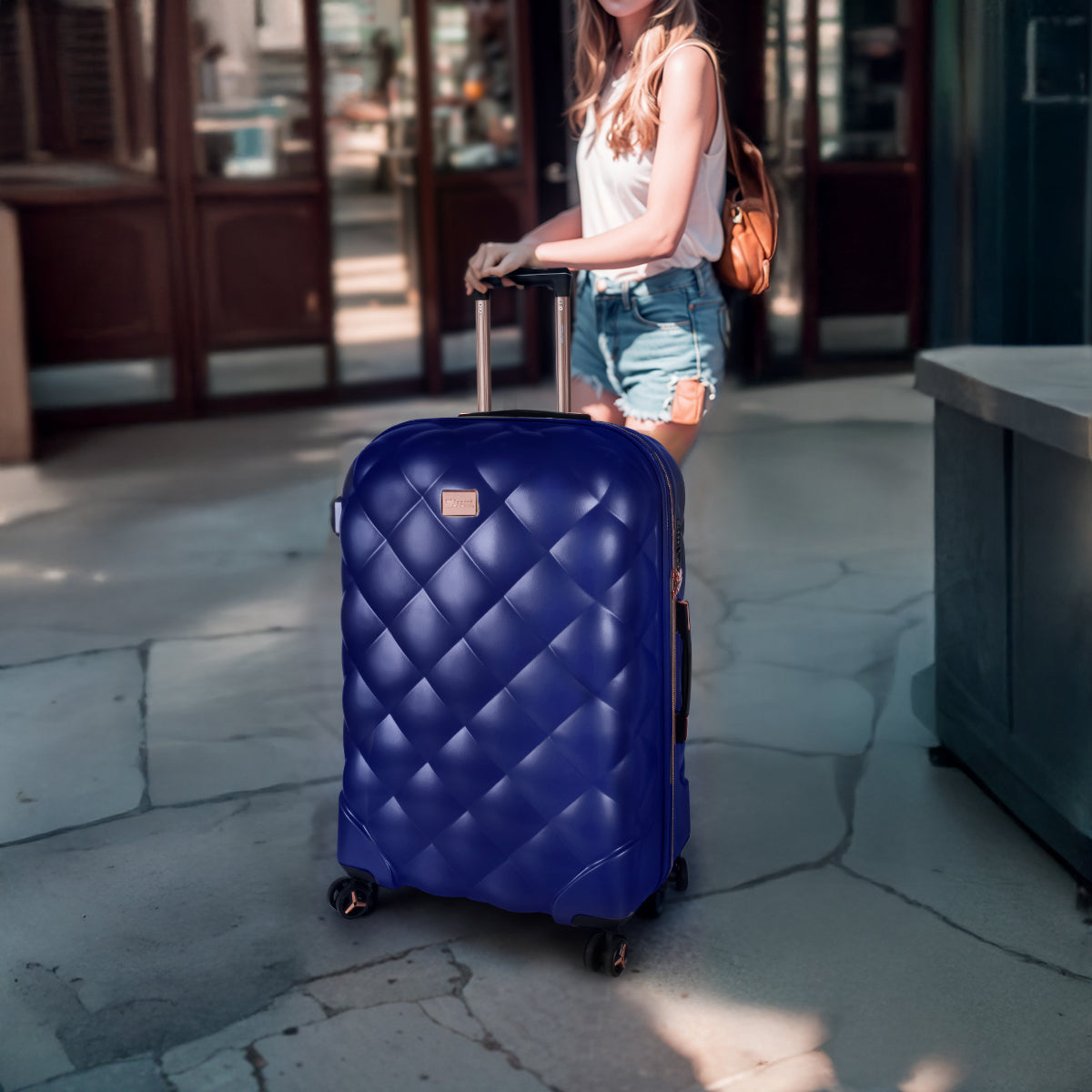 New York XPress 20''+14''Carry On Luggage, 25in/29in,Hardshell Expandable Suitcase w/Spinner Wheels and TSA LOCK