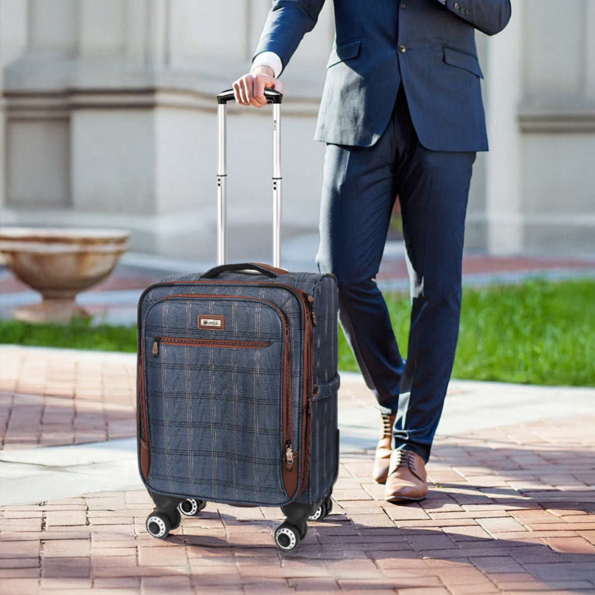 New York XPress XJ-2511-20'' Carry on Suitcase,26in/30in Softside Luggage w/TSA LOCK-Travel Luggage for Men Women