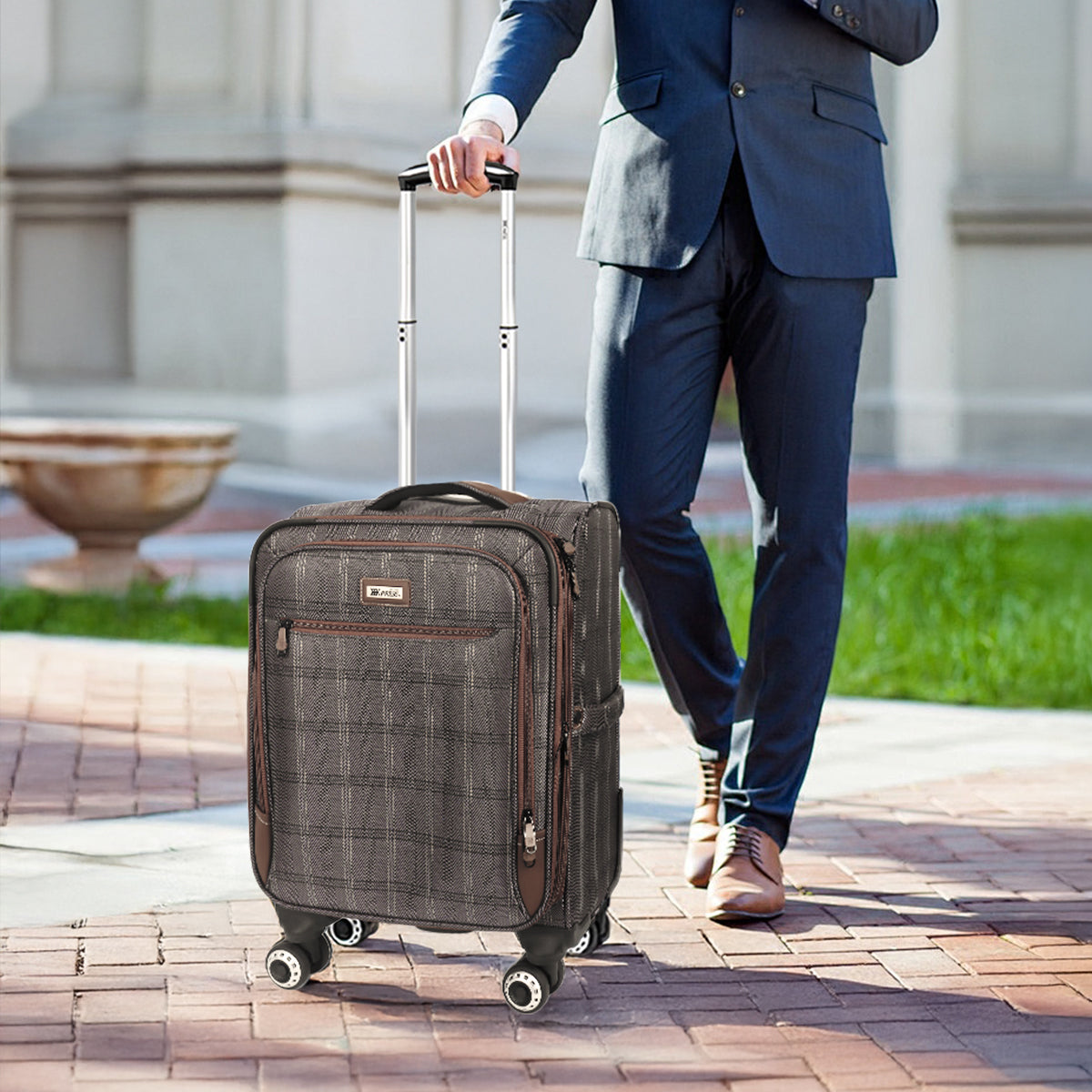 New York XPress XJ-2511-20'' Carry on Suitcase,26in/30in Softside Luggage w/TSA LOCK-Travel Luggage for Men Women