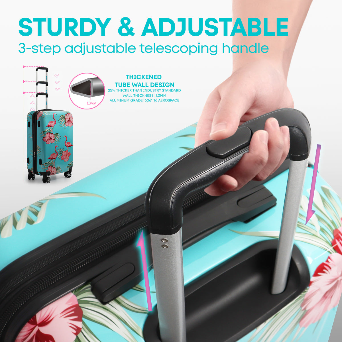 Single suitcase 0028,20/24/28 inch Expandable 20% Luggage w/Spinner Wheels