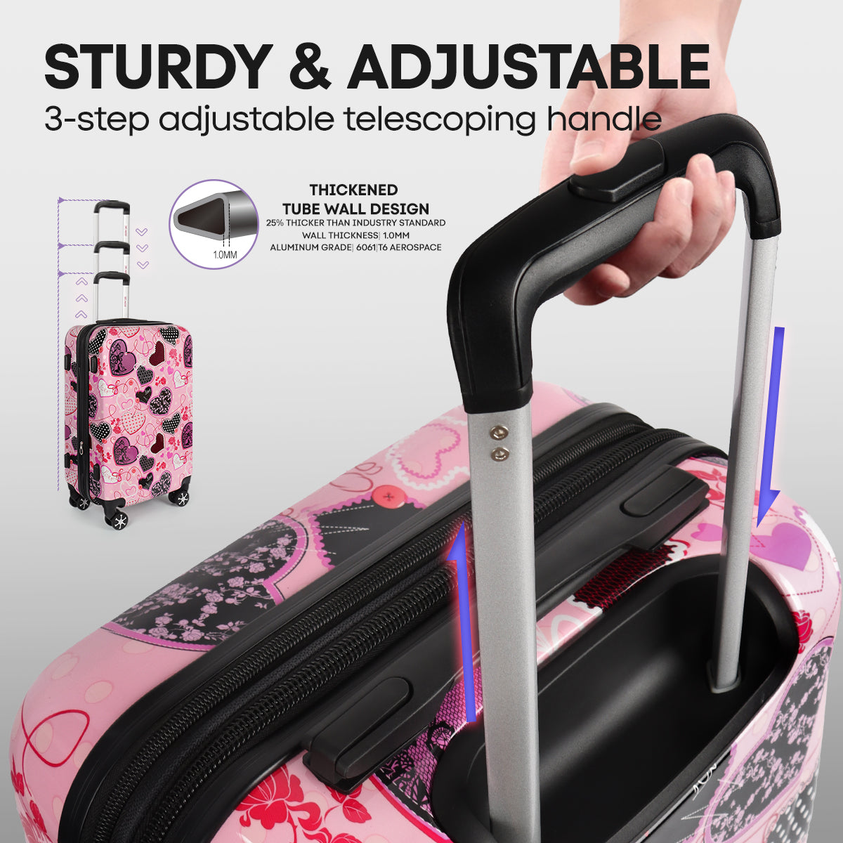 Single suitcase 0028,20/24/28 inch Expandable 20% Luggage w/Spinner Wheels