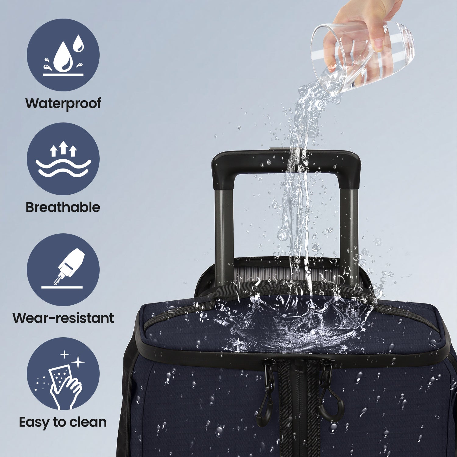 New York XPress GB-161, 2 in 1 Rolling Garment Bag with Wheels,Overnight Bags with Wheels,Rolling Duffle Bag w/Shoes Compartment