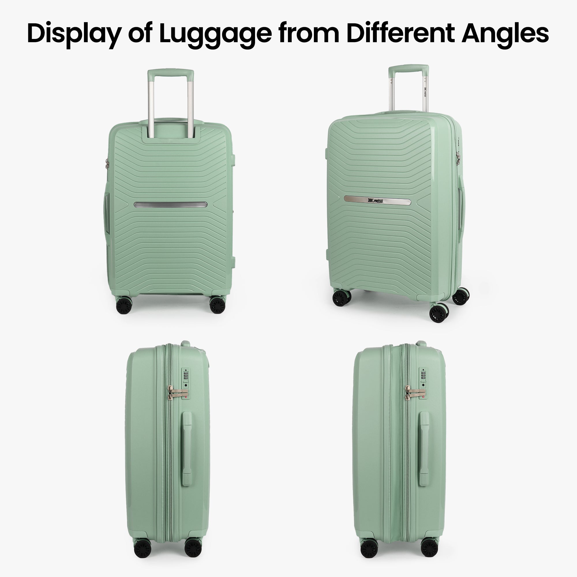 New York XPress 13804,3 Piece Luggage Set w/TSA LOCK,PC Hardside Suitcase Set w/Double Spinner Wheels,Expandable 20%,Luggage Sets,Lightweight Rolling Suitcase for Men/Women（20in/25in/29in）
