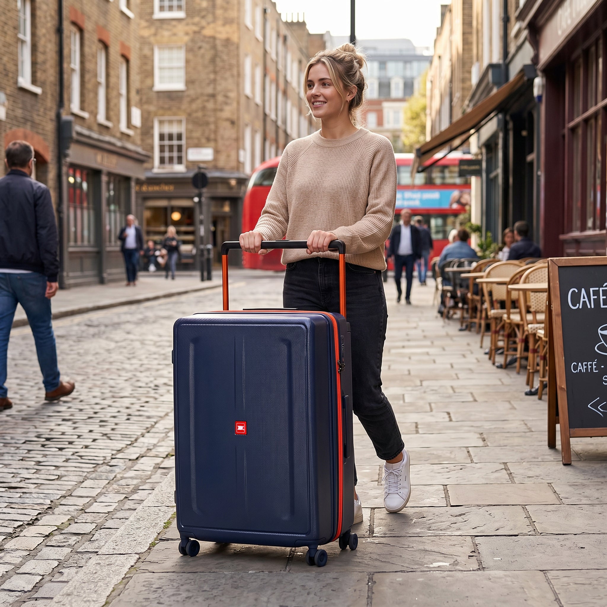 New York XPress LP-13803,3-Piece PC Hardshell Luggage, Expandable 20%, Spinner Wheels, TSA Lock, Wide Handle（20in/26in30in）