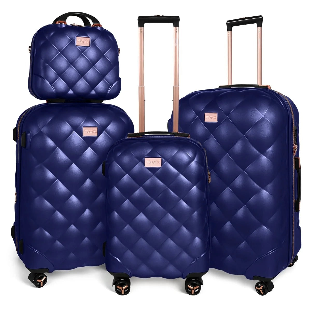 NEW YORK XPRESS  4 Piece, Hard Shell Expandable Luggage Sets(14" Travel Case,20"Carry on Luggage,25" 29" Checked Luggage)Ligthweight Hardside Travel Suitcase Set with Spinner Wheels TSA Lock